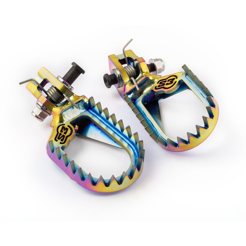 TITANIUM S3 FOOTPEGS RAINBOW TPI + 4T