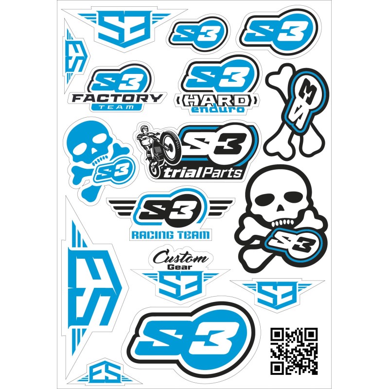 LOGO STICKERS S3 BLUE