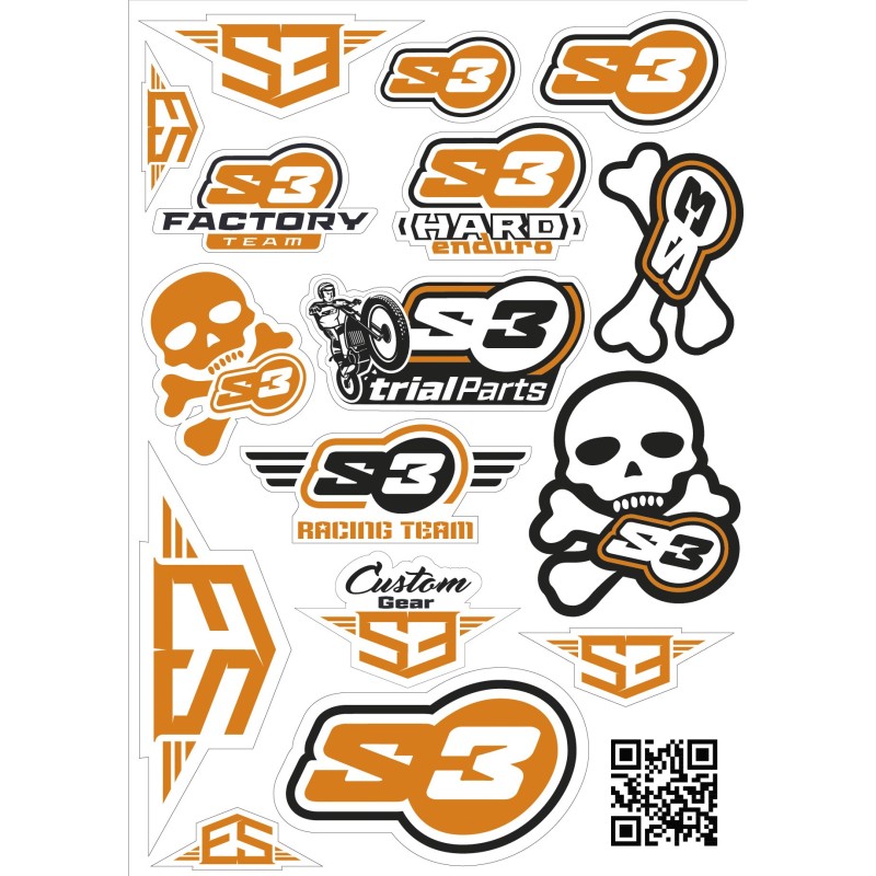 LOGO STICKERS S3 ORANGE