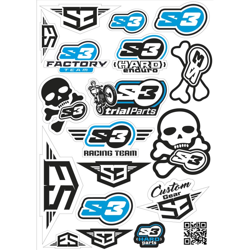 LOGO STICKERS S3 BLACK