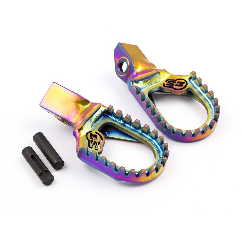 TITANIUM S3 FOOTPEGS RAINBOW GG TXT NEW
