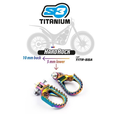 TITANIUM S3 HARDROCK FOOTPEGS FLAT