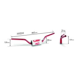 HANDLEBAR + PROTECTOR S3 RED