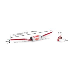 HANDLEBAR + PROTECTOR S3 RED