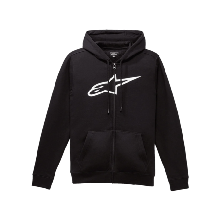 AGELESS ZIP HOODIE- BLACK WHITE