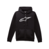 AGELESS ZIP HOODIE- BLACK WHITE