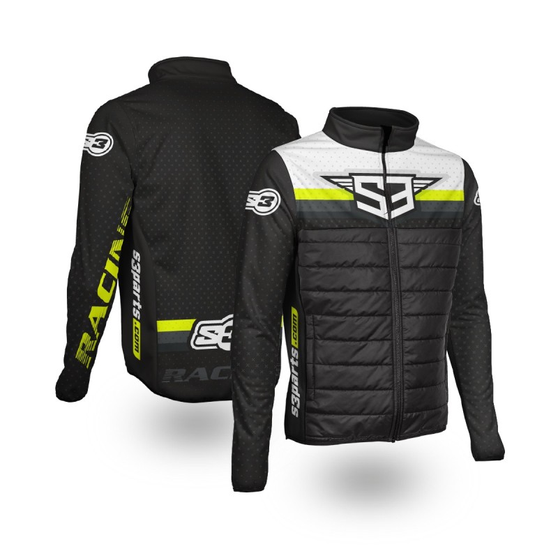 S3 HYBRID JACKET RACING BLACK - FLUOR