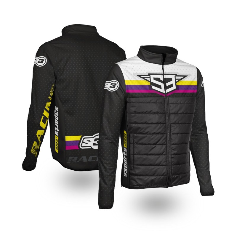 S3 HYBRID JACKET RACING BLACK - PÌNK