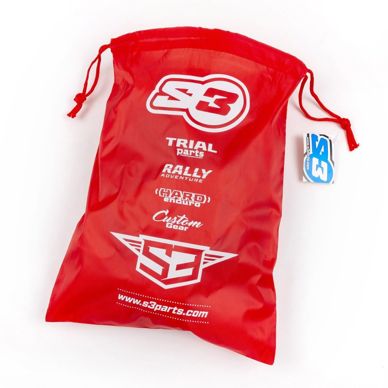 DRAWSTRING BAG 30X40CM RED, WHITE PRIN