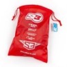 DRAWSTRING BAG 30X40CM RED, WHITE PRIN