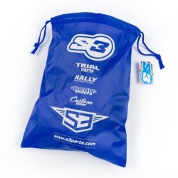 DRAWSTRING BAG 30X40CM BLUE,WHITE PRIN