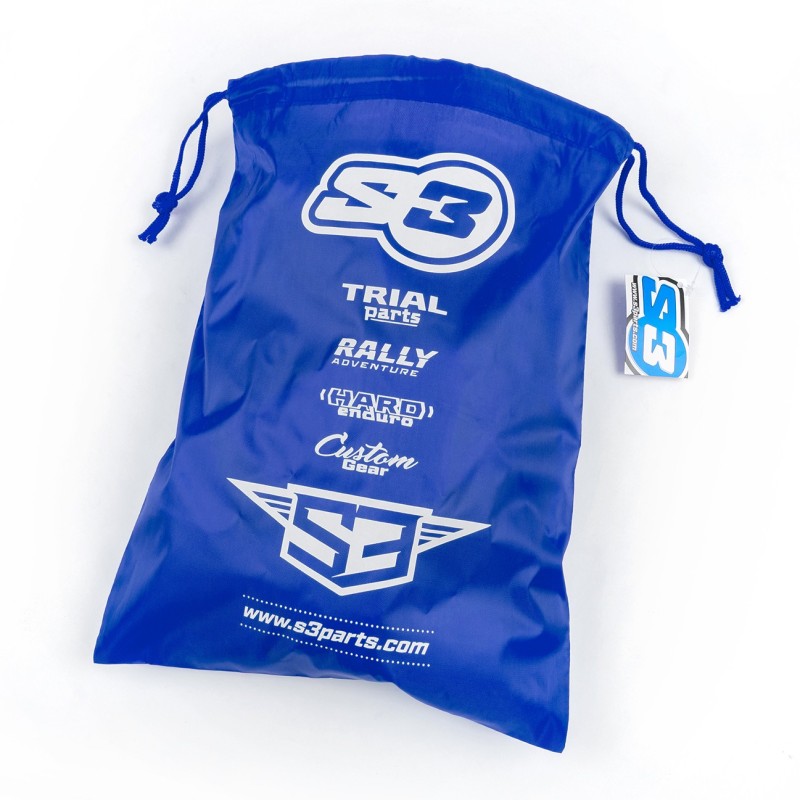 DRAWSTRING BAG 30X40CM BLUE,WHITE PRIN