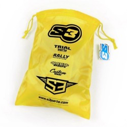 DRAWSTRING BAG 30X40CM YELLOW, BLK PRIN