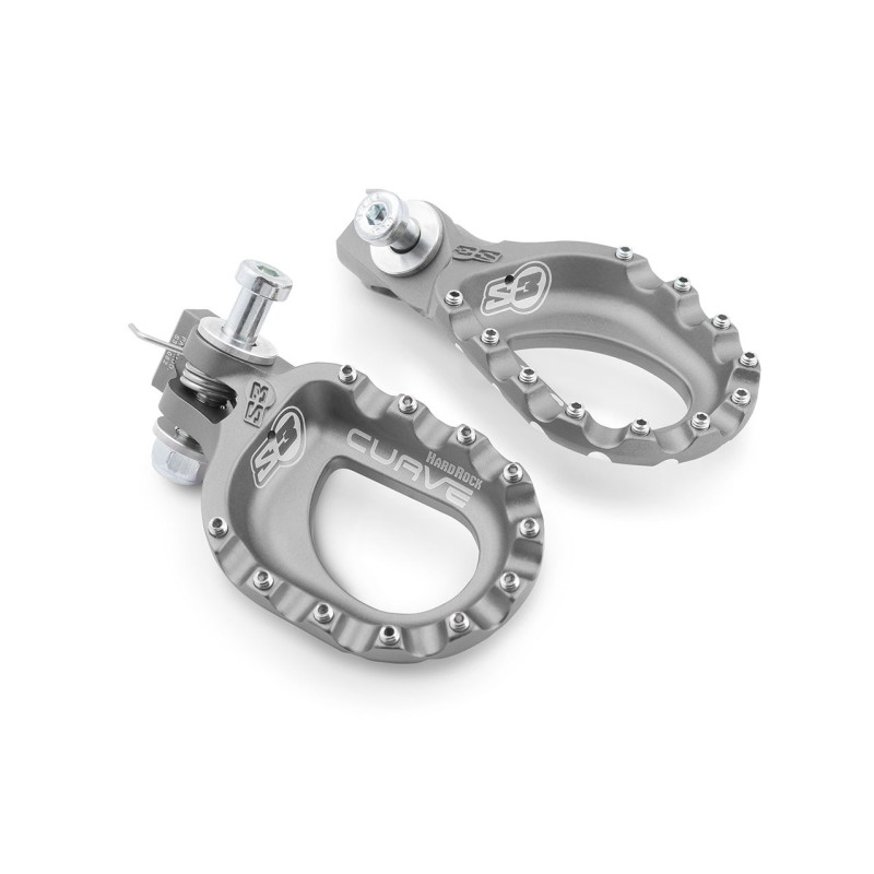 FOOTREST S3 HR CURVE SILVER
