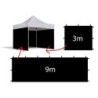 BLACK WALL TENT 4 SIDES 9+3 METERS