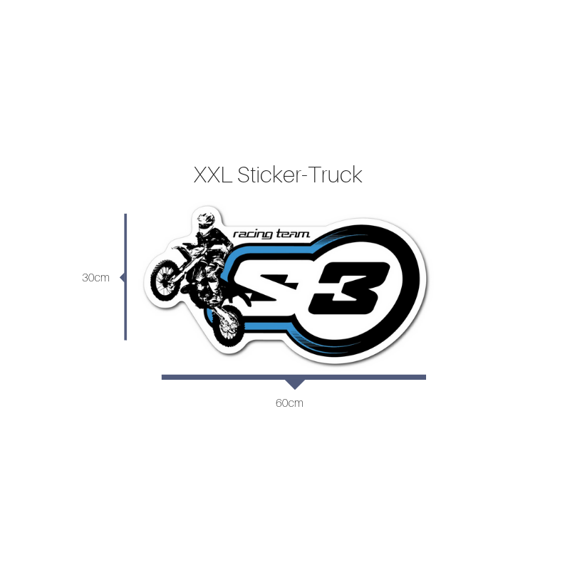 TRUCK STCKER ENDURO BLUE 60 X 27CM