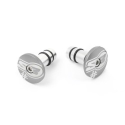 "S3 HANDLEBAR ENDS ""TOO" SILVER