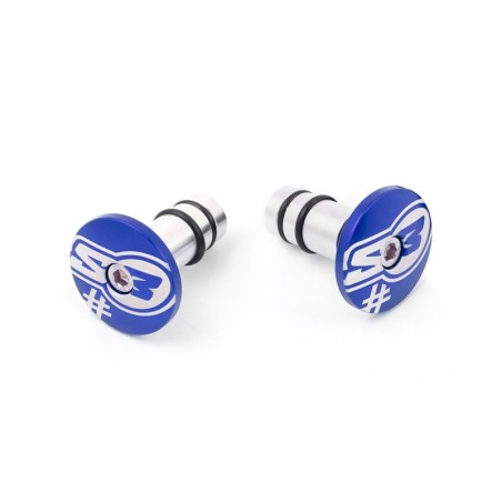 "S3 HANDLEBAR ENDS ""TOO"" BLUE"