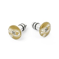 "S3 HANDLEBAR ENDS ""TOO"" GOLD"