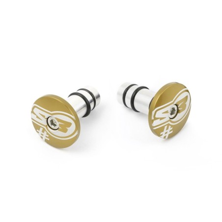"S3 HANDLEBAR ENDS ""TOO"" GOLD"
